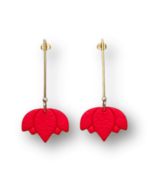 Pendientes Flor Loto Ardiente