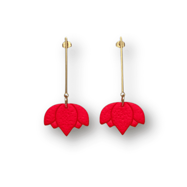 Pendientes Flor Loto Ardiente