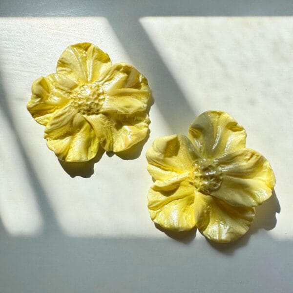 Pendientes Flor Vainilla - Imagen 5