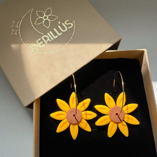 Pendientes de Girasoles - Imagen 3