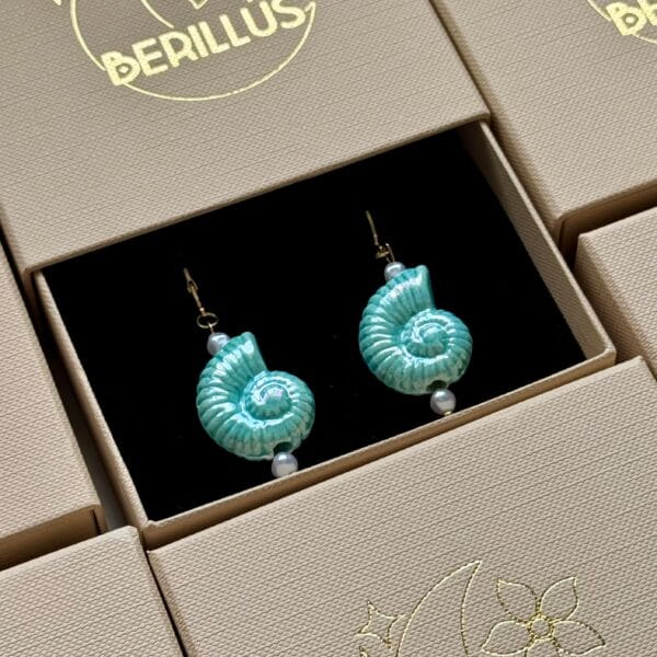 Pendientes Caracola Agua Salada - Imagen 5