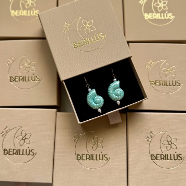 Pendientes Caracola Agua Salada - Imagen 3