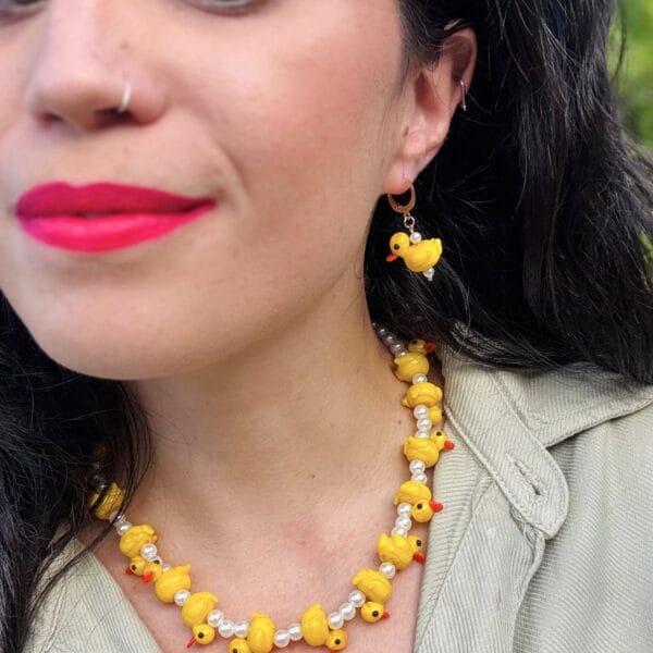 Pendientes Patitos Cloro y Toalla - Imagen 2