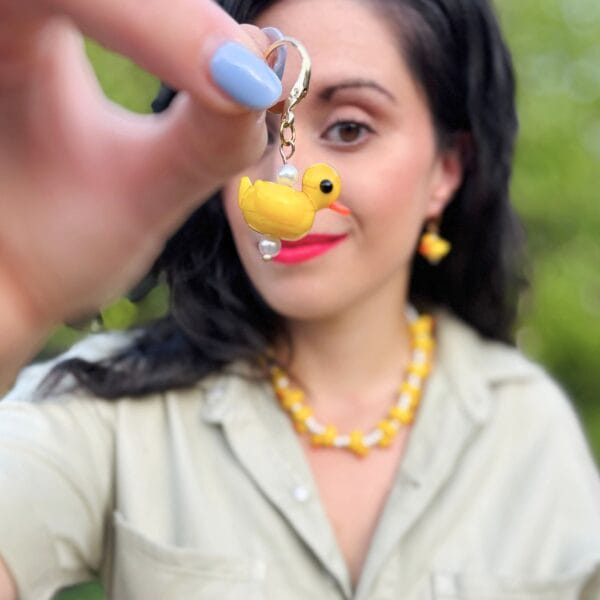 Pendientes Patitos Cloro y Toalla - Imagen 3