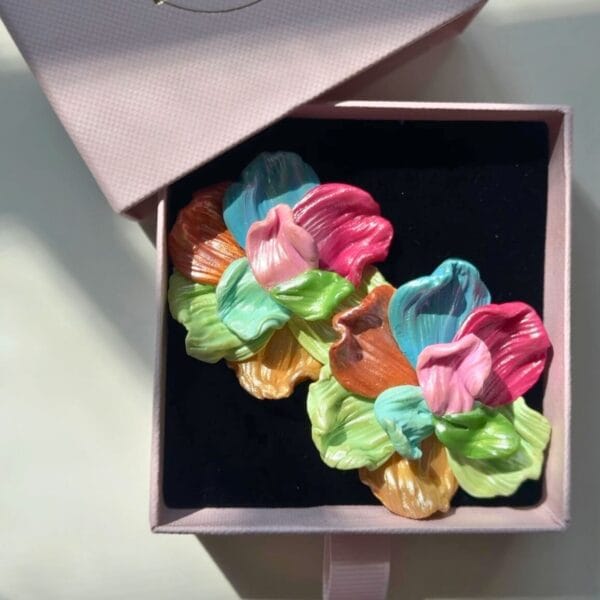 Pendientes Flor Nube Tropical - Imagen 5