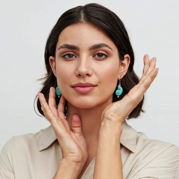 Pendientes Caracola Agua Salada - Imagen 2