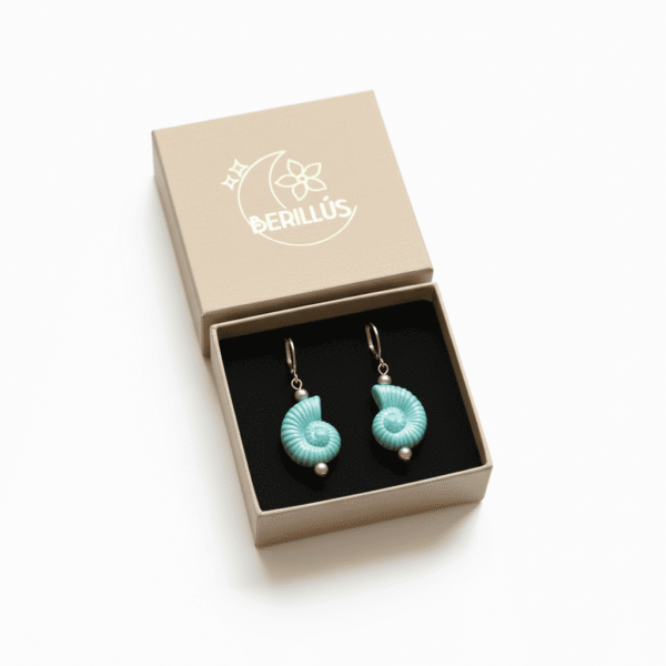 Pendientes Caracola Agua Salada - Imagen 8