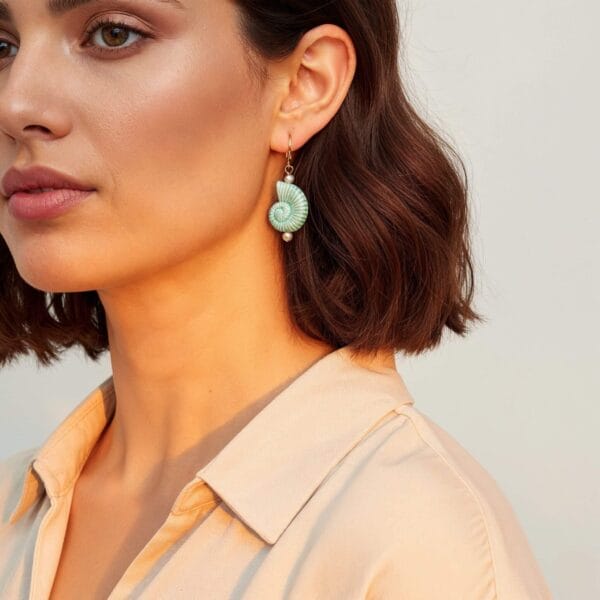 Pendientes Caracola Agua Salada - Imagen 7