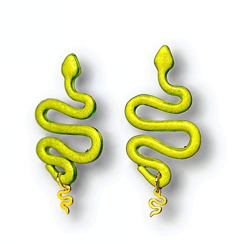 Pendientes Serpientes Lima Salvaje