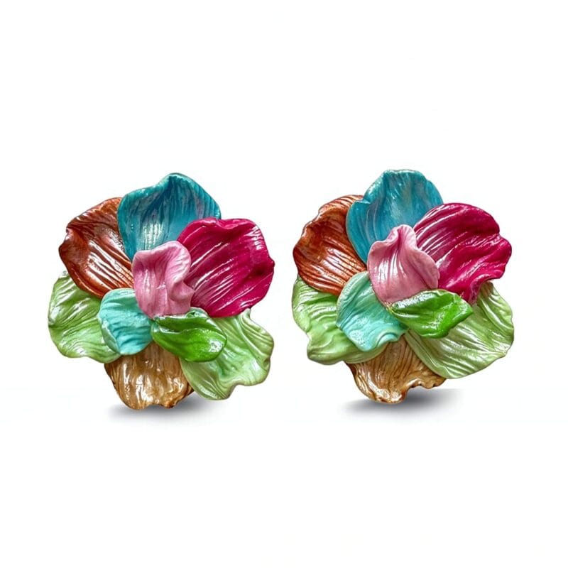 Pendientes Flor Nube Tropical