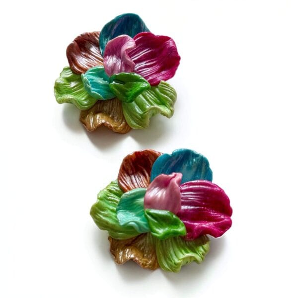 Pendientes Flor Nube Tropical - Imagen 4