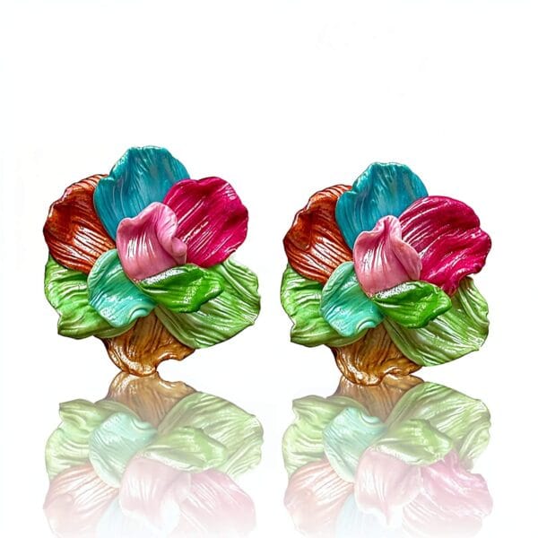 Pendientes Flor Nube Tropical - Imagen 5