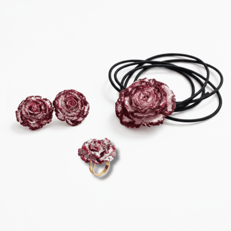 Conjunto Clavel Blanco Completo