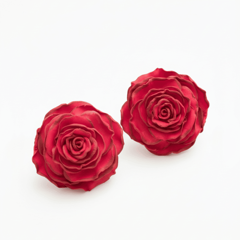Pendientes Rosa Carmesí