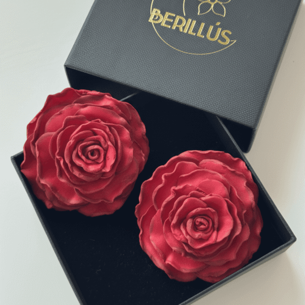 Pendientes Rosa Carmesí - Imagen 4