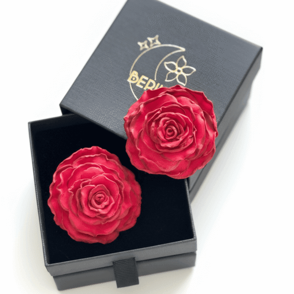 Pendientes Rosa Carmesí - Imagen 7