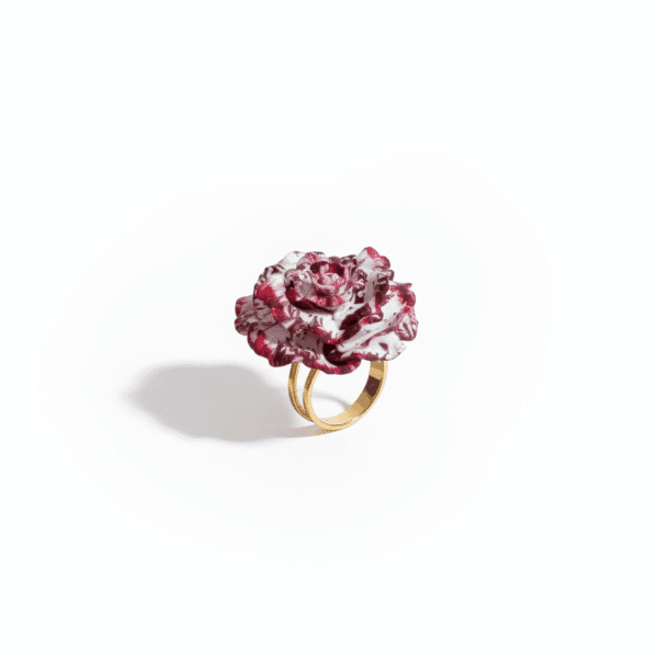 Conjunto Pendientes + Anillo Clavel Blanco - Imagen 8