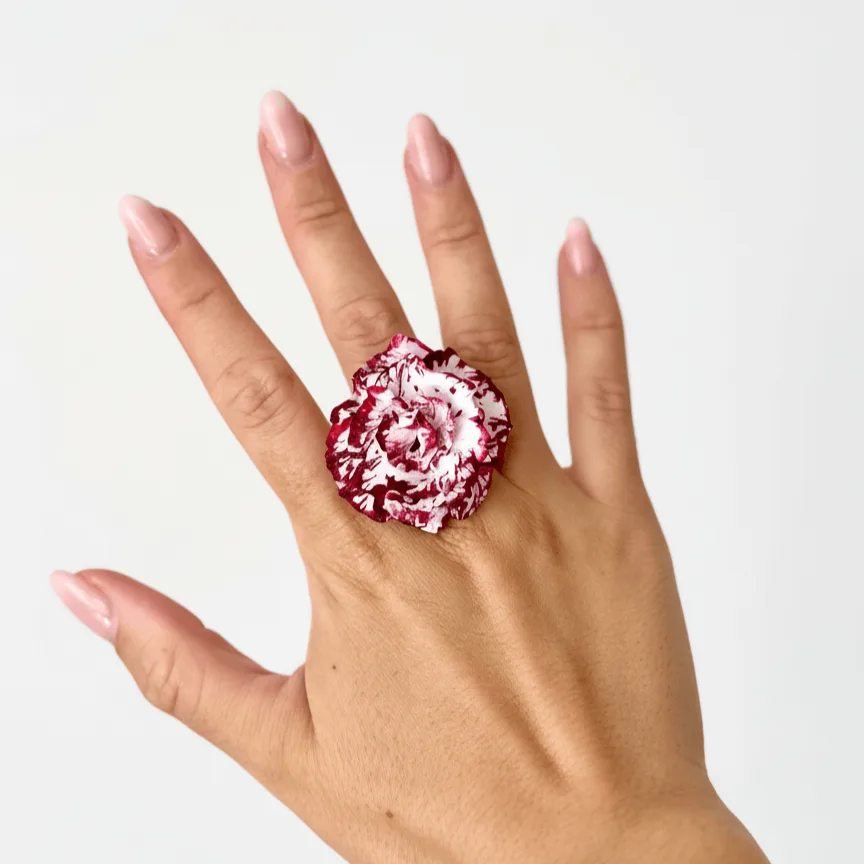Anillo Clavel Burdeos - Imagen 4