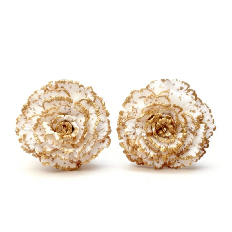 Pendientes Clavel Maxi Dorado